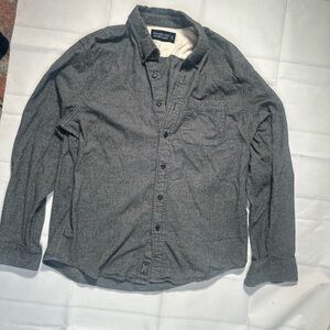 Abercrombie & Fitch Relaxed Soft Flannel Shirt Men XL AF Gray